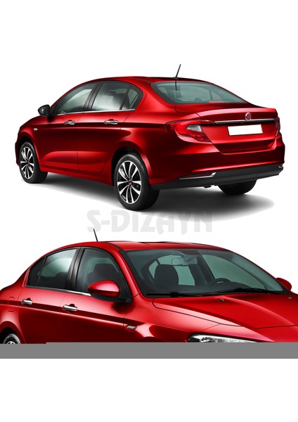 Fiat Egea SD Krom Cam Çıtası 4 Prç. 2015 Üzeri (Mat Krom) A+ Kalite fırsatları