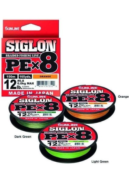Siglon Braid Pe X8 0.270 mm 150M Orange 8 Kat Ip Misina 18.5kg Çeker