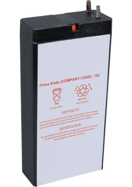 Yh-42.3 4 Volt - 2.3 Amper Akü (50X100X22 Mm)