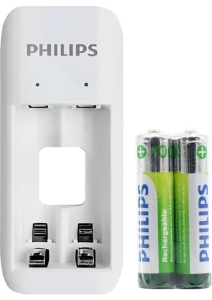 Phılıps SCB2070NB/00 2li 2 Adet x Aaa 700MAH Pilli - Pil Şarj Cihazı