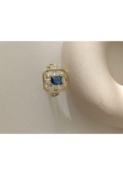 Kare Montür Lacivert Taşlı Yüzük fiyatları