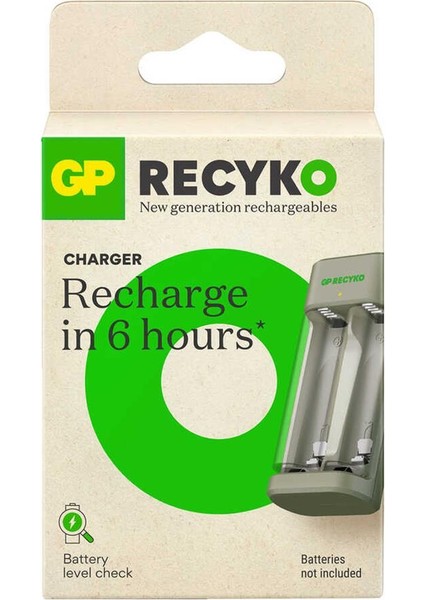 Recyko E221 USB 2'li Aa - Aaa Pil Şarj Cihazı (GPACSE221004 GPE221R21-2GTLB1)