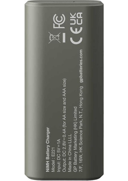 Recyko E221 USB 2'li Aa - Aaa Pil Şarj Cihazı (GPACSE221004 GPE221R21-2GTLB1)