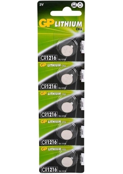 CR1216 3 Volt Lityum Pil 5 Li Paket