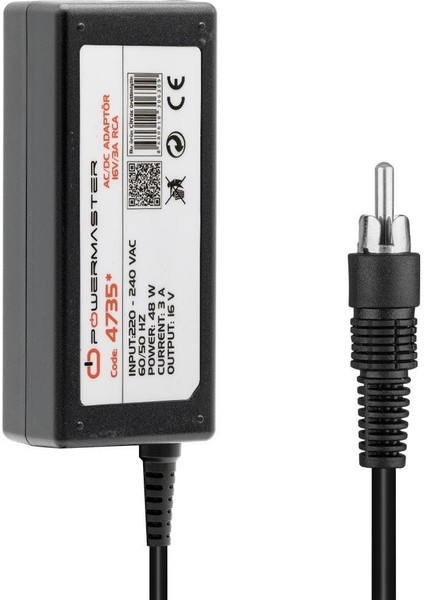 PM-4735* 16 Volt - 3 Amper Tos Fişli Rca Santral Adaptörü