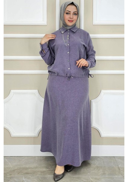 Kadın Sallantı Aksesuarlı Etekli Tesettür Takım modelleri