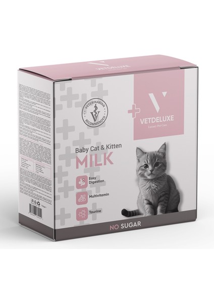 Kitty Milk Hamile ve Yavru Kediler İçin Taurinli ve Vitaminli Kedi Süt Tozu 150 gr
