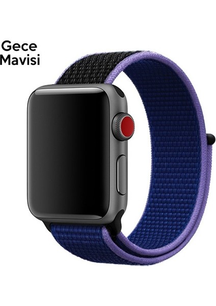 Apple Watch 7-8 41MM 6-5-4 40MM Nylon Loop Spor Kayis Kordon 3-2-1 38MM