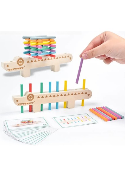 Ahşap Montessori Renk Eşleştirme Oyunu Yeni Yürümeye Başlayanlar Için Renk Biliş Eğitimi Oyuncakları Ince Motor Eğitim Çubuğu Dengesi Gamescolor: Maç Oyunu (Yurt Dışından)