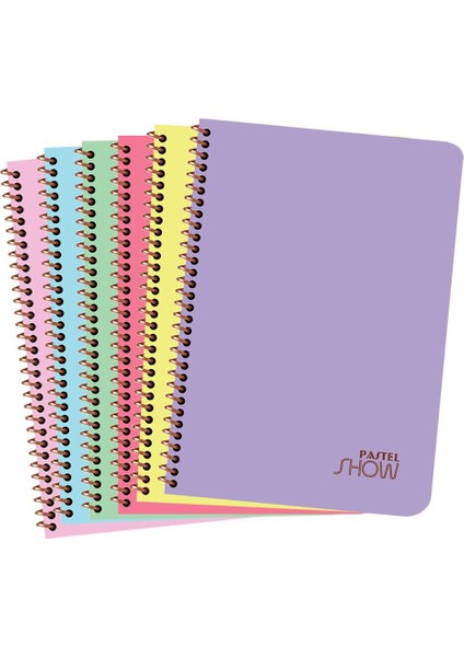 324411-99 Pastel Show Spiralli Defter A4 72 Yaprak Çizgili Pp Kapak - Karışık Renk