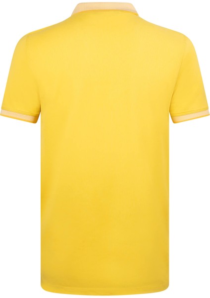 Sarı Regular Fit 100% Pamuklu Polo Yaka Tişört fiyatları