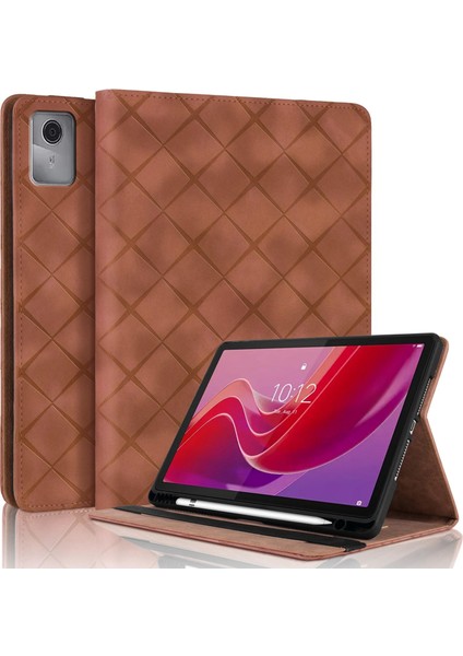 Lenovo Tab M11 / Xiaoxin Pad 11 2024 Için Kabartmalı Pu Kılıf (Yurt Dışından)