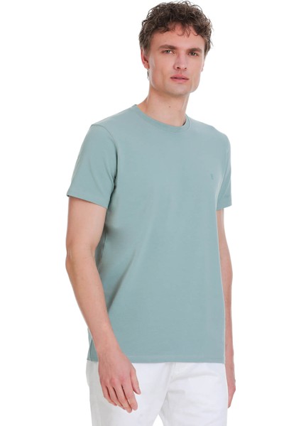 Mavi Regular Fit Bisiklet Yaka Pamuklu Tişört modelleri