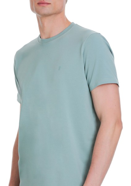 Mavi Regular Fit Bisiklet Yaka Pamuklu Tişört fırsatları