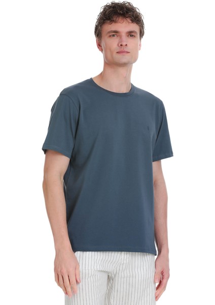 Indigo Regular Fit Bisiklet Yaka Pamuklu Tişört