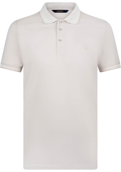 Ekru Regular Fit 100% Pamuklu Polo Yaka Tişört modelleri
