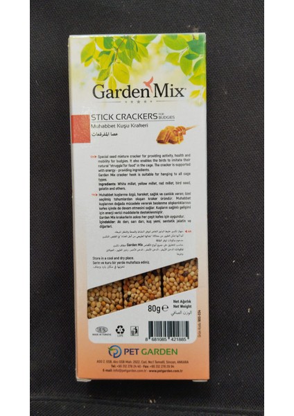 Gardenmix Platin Ballı Kuş Krakeri 3Lü