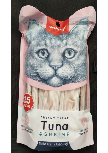 Wanpy Ton&Karidesli Krema Kedi Ödülü 25*14 gr fiyatları