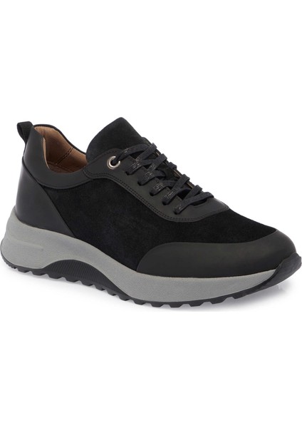 Siyah Deri Erkek Sneaker - E24I1AY56914-F49