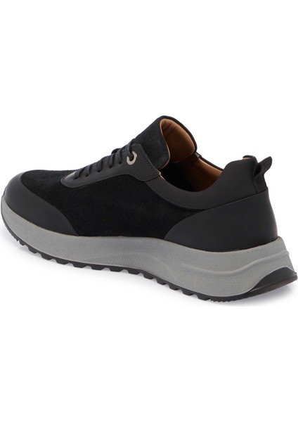 Siyah Deri Erkek Sneaker - E24I1AY56914-F49