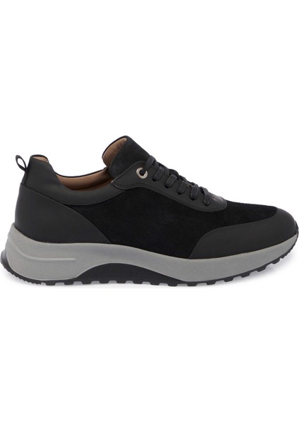 Siyah Deri Erkek Sneaker - E24I1AY56914-F49
