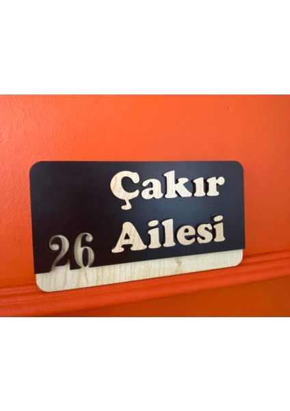 Dekoratif Ahşap Kapı Numaralığı, Kapı Isimliği, Isimli Daire Numarası, Otel Numarası ,oda Numarası