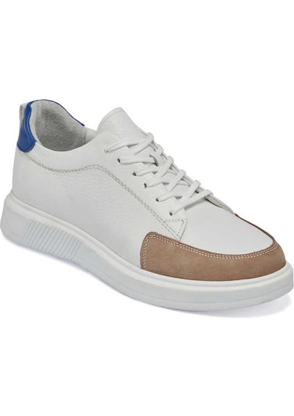 Beyaz Hakiki Deri Erkek Sneaker - E24I1AY56744-A26
