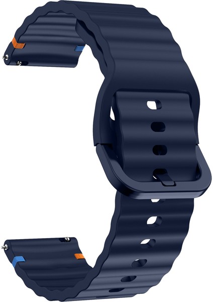 Huawei Watch Gt2 46 Gt2 Pro 46 Ile Uyumlu Dalga Desenli Tokalı Yumusaş Soft Silikon Kordon