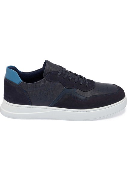 Lacivert Hakiki Deri Erkek Sneaker - E24I1AY56841-A31