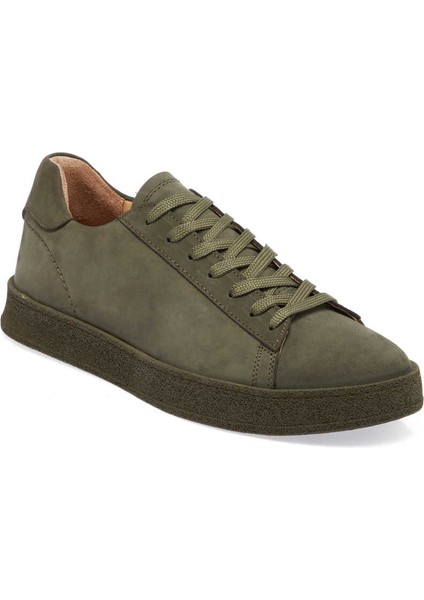 Yeşil Hakiki Nubuk Deri Erkek Sneaker - E24I1AY56907-G98