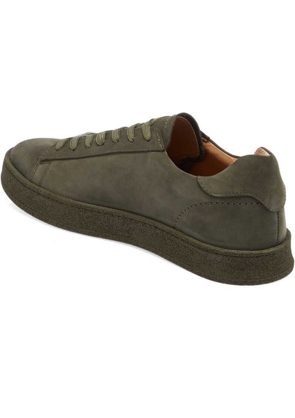 Yeşil Hakiki Nubuk Deri Erkek Sneaker - E24I1AY56907-G98