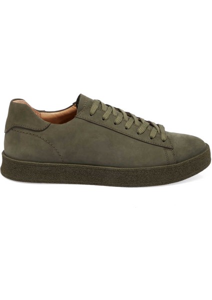 Yeşil Hakiki Nubuk Deri Erkek Sneaker - E24I1AY56907-G98