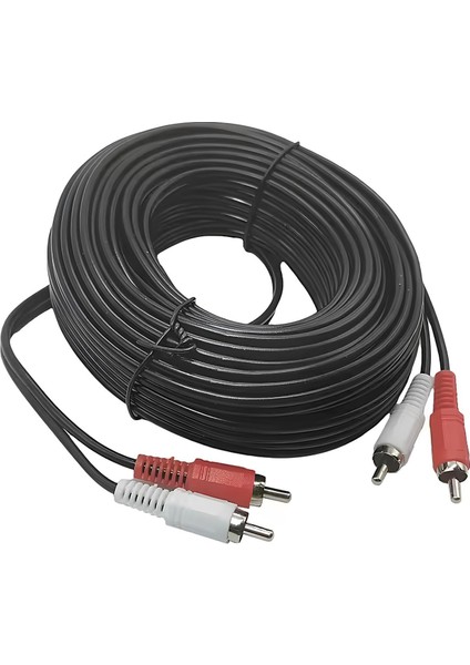 2 Rca - 2 Rca Ses Kablosu | 10 Metre | Uzun Mesafe, Yüksek Kaliteli Ses Aktarımı!