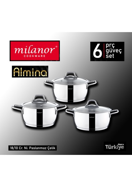 Almına 6 Parça Güveç Seti
