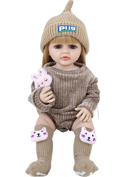 Emzikli ve Biberonlu 55 cm Bebek, 3 Yaş ve Üzeri Için Uygundur (Yurt Dışından)