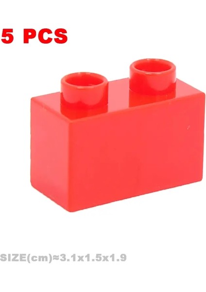 Moc Büyük Yapı Taşları Çukurlarla Uyumlu Base Tuğlalar Kalın Ince Kare Çocuk Diy Eğitim Yaratıcı Oyuncaklar Renk: 5pcs 1x2 Kalınlığında Rd (Yurt Dışından)
