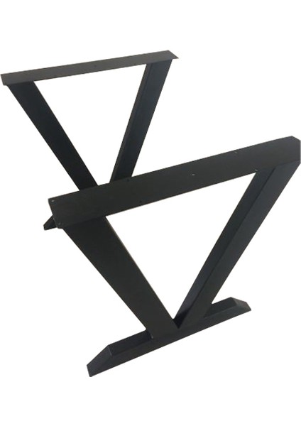 Metal Tasarım Masa Ayağı Siyah Renk 1 Takım