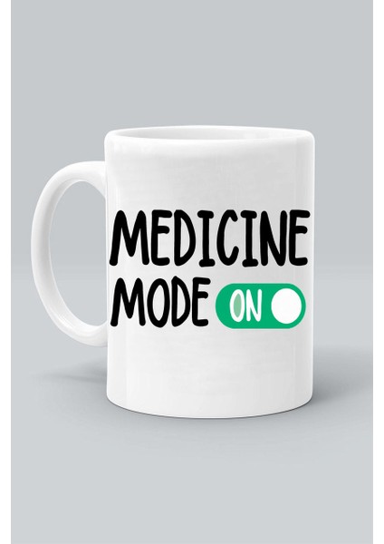 Medıcıne Mode Tıp Modu Açık Tasarım Baskılı Beyaz Klasik Kupa Bardak
