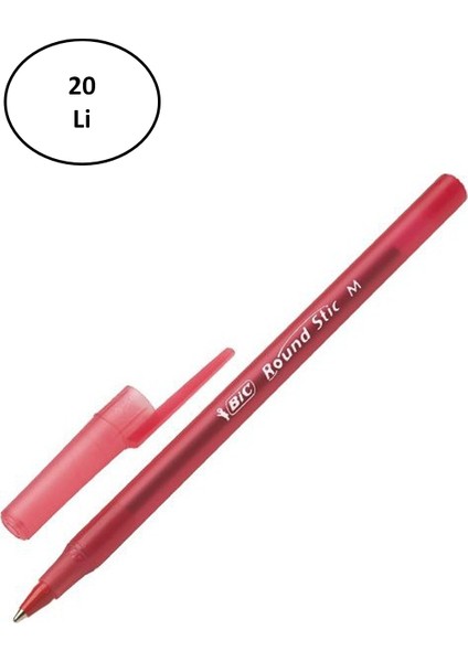 Bic Round Stic Tükenmez Kırmızı Kalem 20'li fiyatları