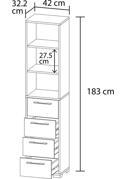 Lizbon No.3 Banyo Dolabı