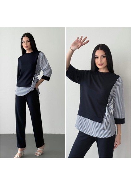 Gömlek Detaylı Model Kumaş Takım