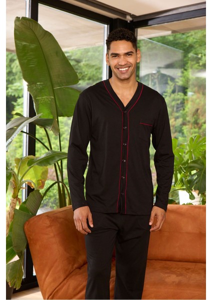 Dügmeli Erkek Pijama Takımı 009267