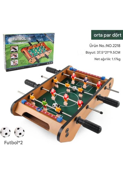 Mini Masaüstü Langırt Oyunu – 2 Toplu – Ahşap Futbol Masası Oyuncağı (Yurt Dışından)