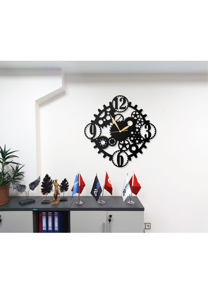 Anahtar Dişli Tamirci Tasarımlı Dekoratif Metal Duvar Saati