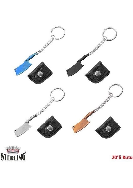Mini Bıçak Anahtarlık 4 Renk 20 Adet