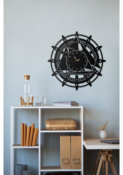 Gemi Tasarımlı Deniz Ürünleri Kaptan Gemicilik ve Deniz Severler Için Dekoratif Metal Duvar Saati modelleri