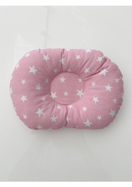 Pembe Düz Kafa Yastığı Kafa Şekillendirici Bebek Yastık
