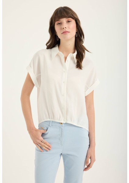 Kısa Kollu Modal Gömlek