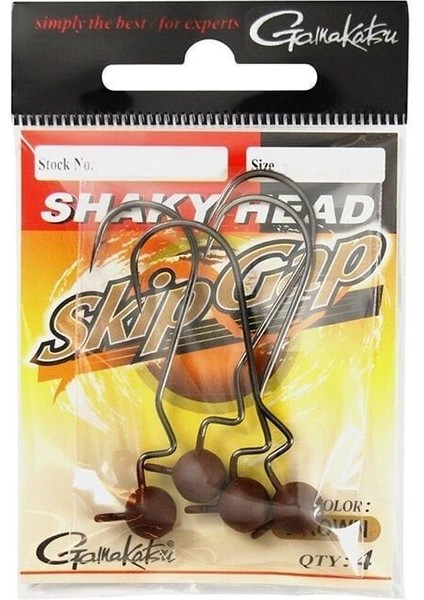 Skip Gap Shaky Head Iğne No:4-0 7g Kahverengi Jighead 4 Adet modelleri