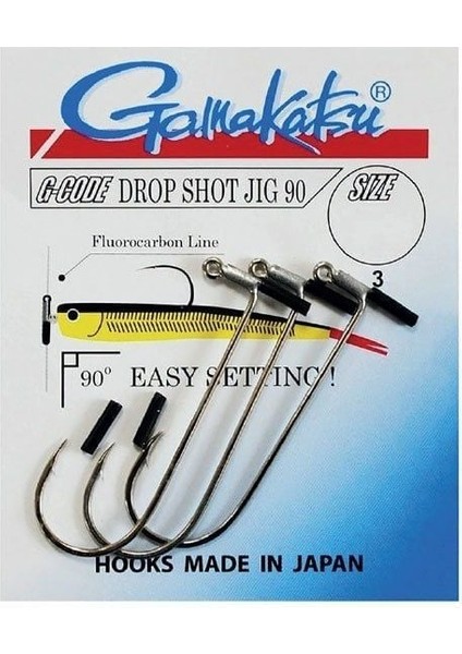 Drop Shot Jig 90 No:1 Dropshot Iğnesi 3 Adet modelleri